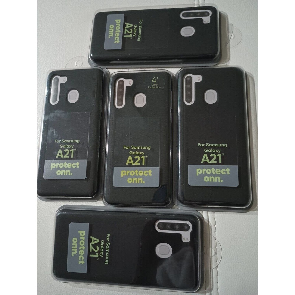 Samsung Galaxy A21 Rugged Black Gel phone Case Onn New! 5